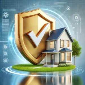 DALL·E 2025-01-29 13.49.58 - A visually appealing image representing 'Guarantee' and 'Home'. The image features a modern house with a secure, welcoming atmosphere. In the foregrou
